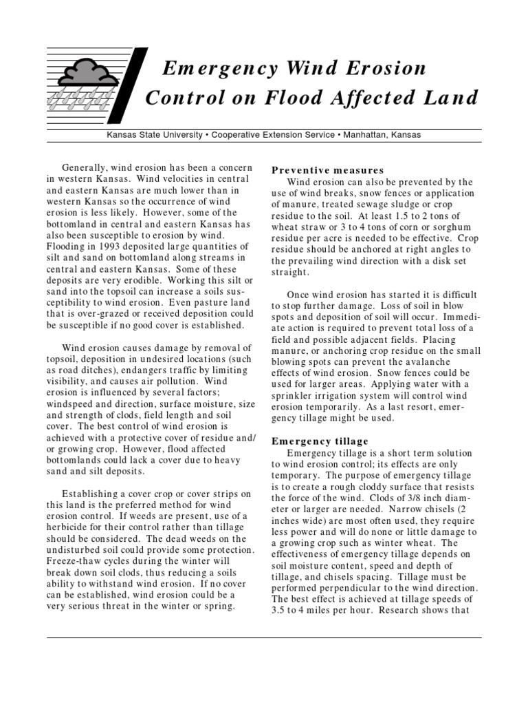Emergency Wind Erosion Control Strategies | PDF | Tillage | Erosion