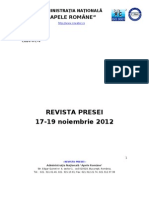 Revista Presei 17-19 Noiembrie 2012