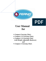 User Manual 
for Ferno Compact Carrying Chair