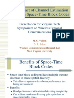 The Impact of Channel Estimation Errors On Space-Time Block Codes