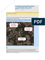 Sabes Cómo Importar Superficies Desde Google Earth A AUTOCAD CIVIL 3D