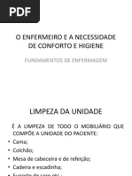o Enfermeiro e a Necessidade de Conforto e Higiene (Aula 5)