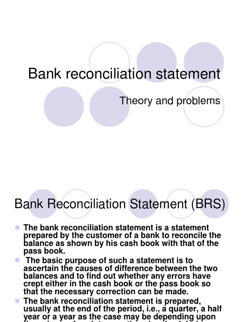 Understanding Bank Reconciliation Statements | PDF