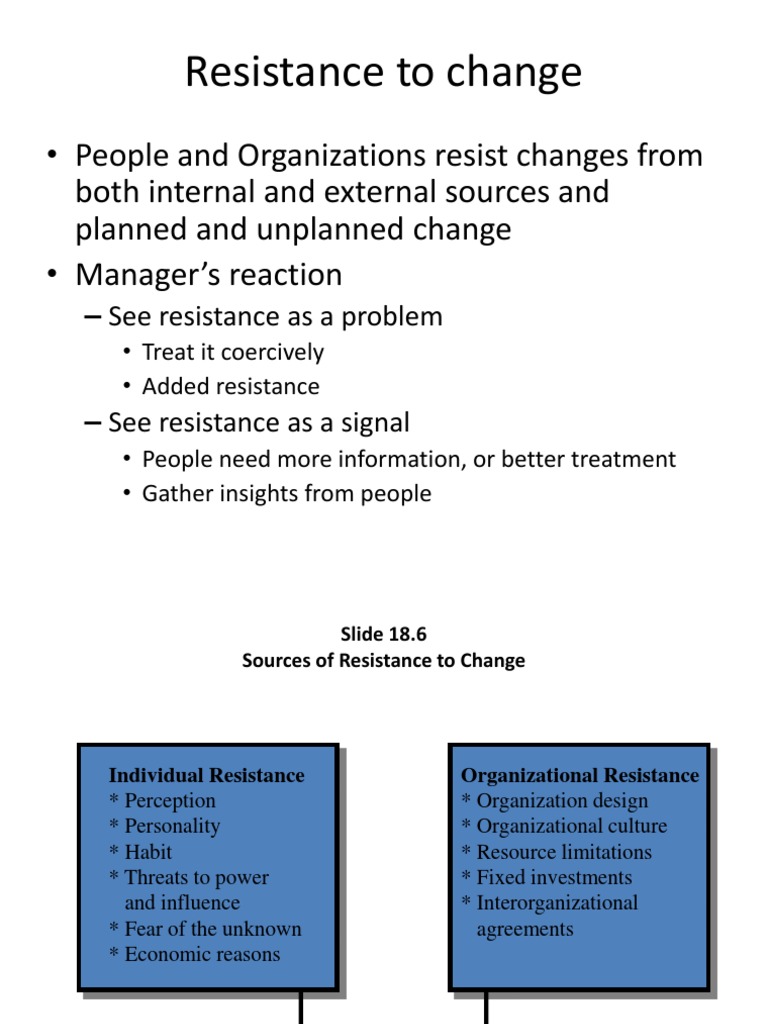 case study 1 resistance to change