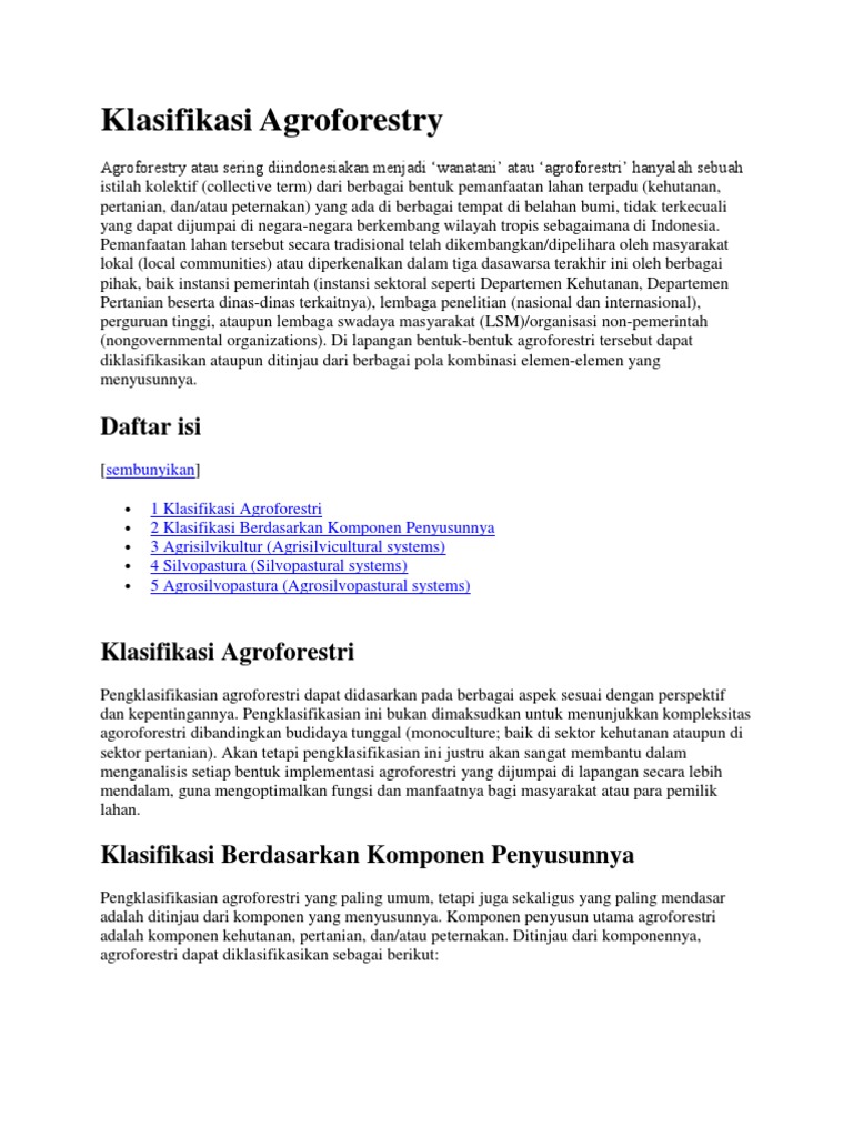 Agrosilvikulture Sistem