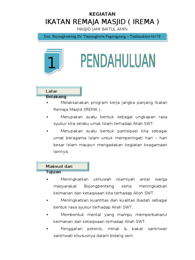 Proposal Ikatan Remaja
