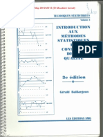 Introduction Aux Méthodes Statistiques en Controle de La Qualité (Techniques Statistiques Vol 4)