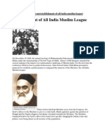 Establishment of All India Muslim League