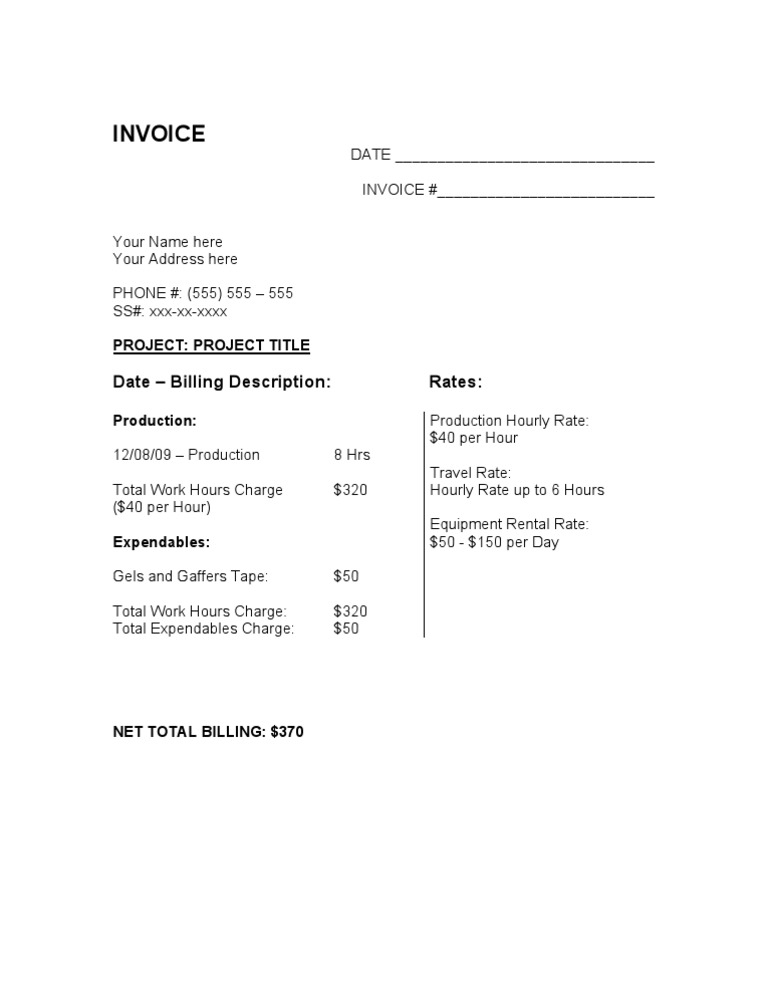Sample Invoice Template PDF | PDF