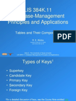 LIS 384K.11 Database-Management Principles and Applications: Tables and Their Components