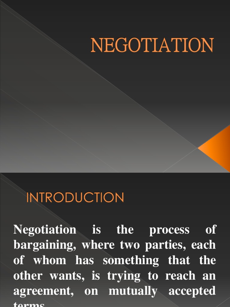 Introduction to Negotiation Basics | PDF | Negotiation | Communication