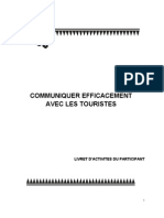 Communiquer Efficacement Avec Les Touristes - Livret D'activités Du Participant