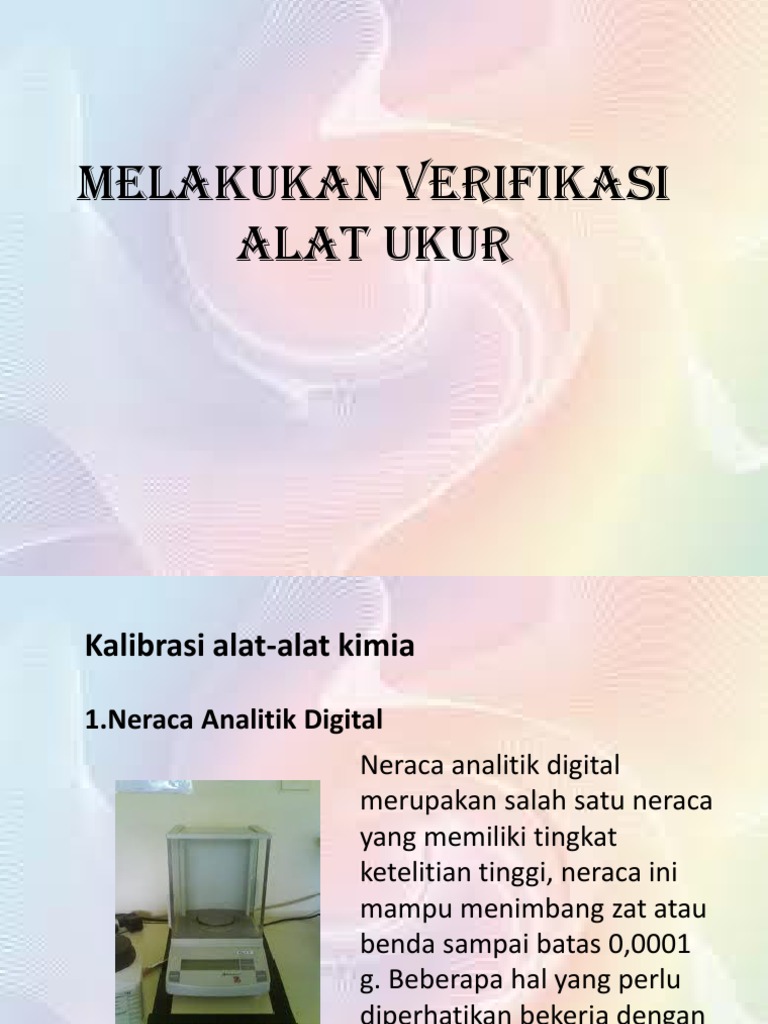 Melakukan Verifikasi Alat Ukur 2