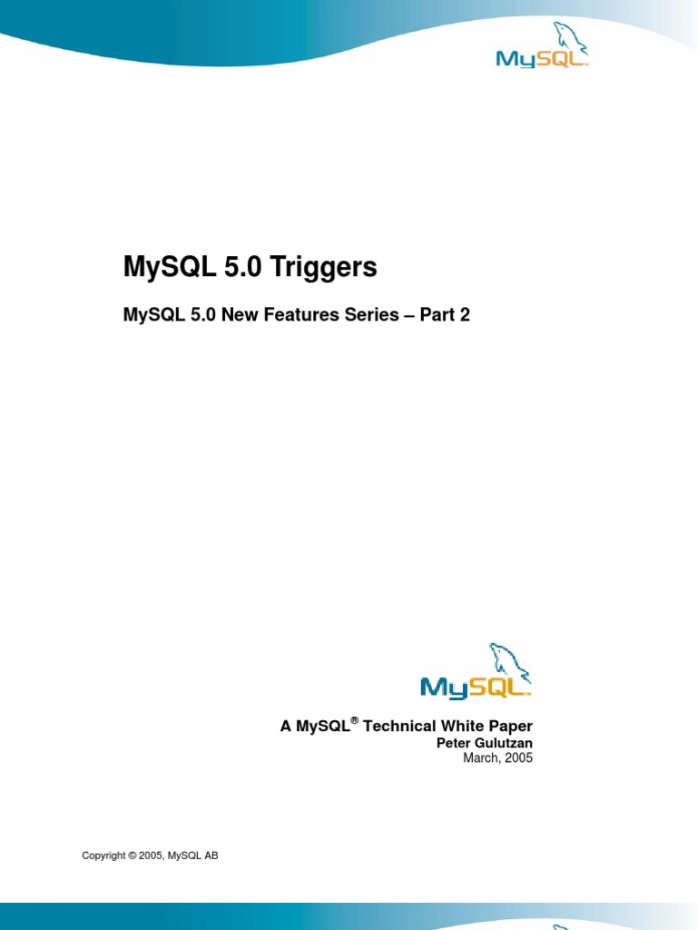 Mysql Triggers | PDF | My Sql | Areas Of Computer Science
