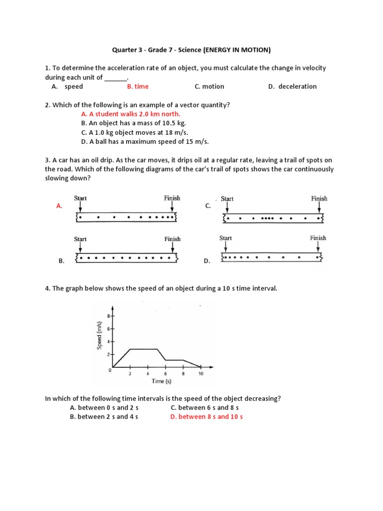 grade 7 sample test items grade 7 science 3rd quarter