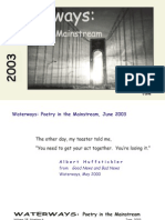 Waterways: Poetry in The Mainstream Volume 24 No. 6