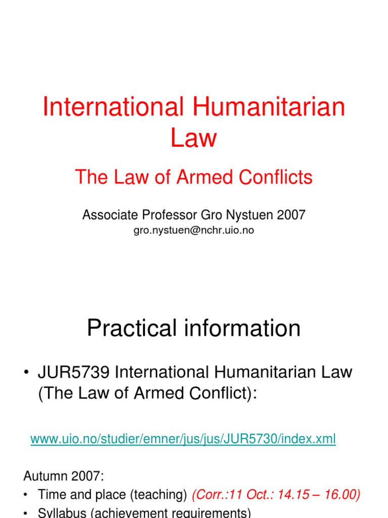 Understanding International Humanitarian Law | PDF | International ...