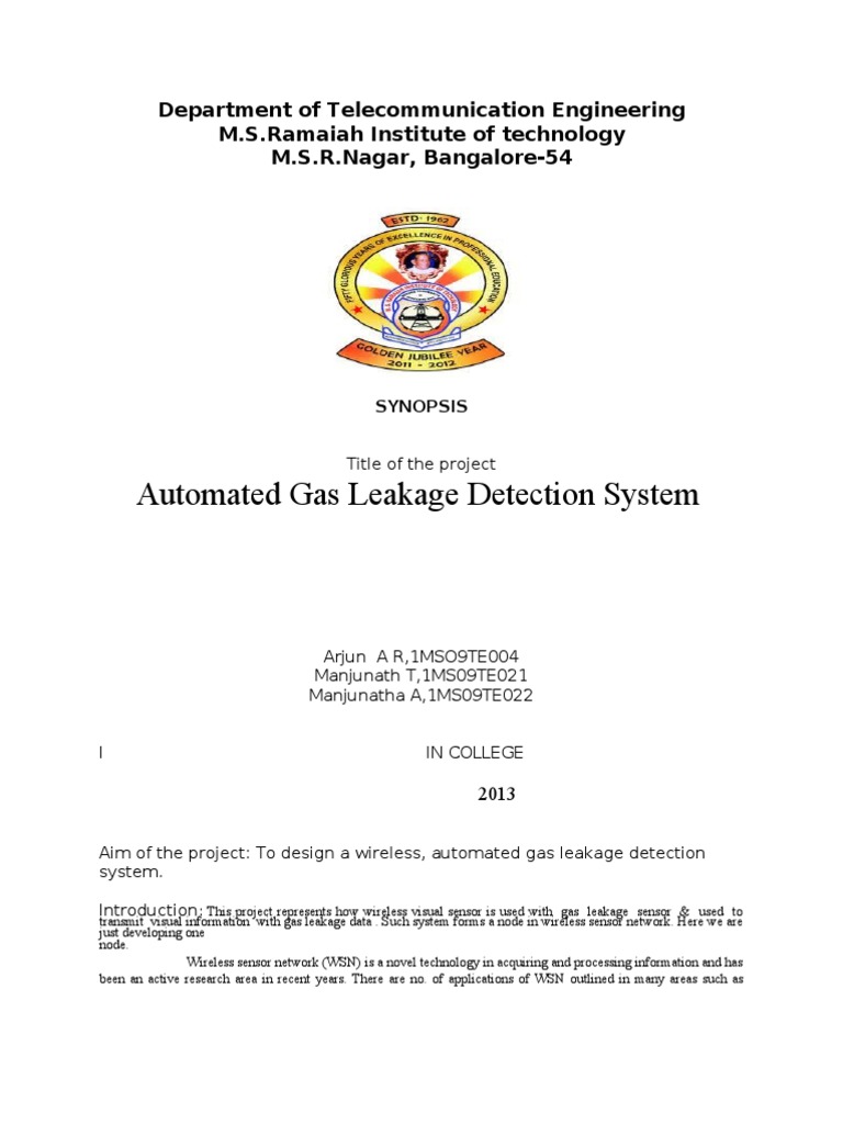Automated Gas Leakage Detection System | PDF