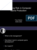 Managing Risk in Computer Game Production