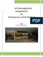 Pantaloons retail management assignment covering store layout, product mix, pricing strategy