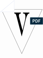 Print Letter V Banner