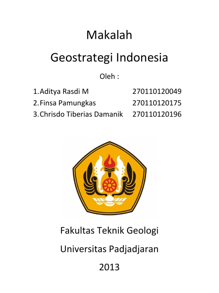 Makalah Geostrategi Indonesia