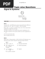 IES - Electronics Engineering - Signals and Systems