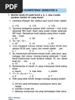 Soal Matematika Kelas 2