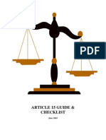 Article 15 Guide and Checklist