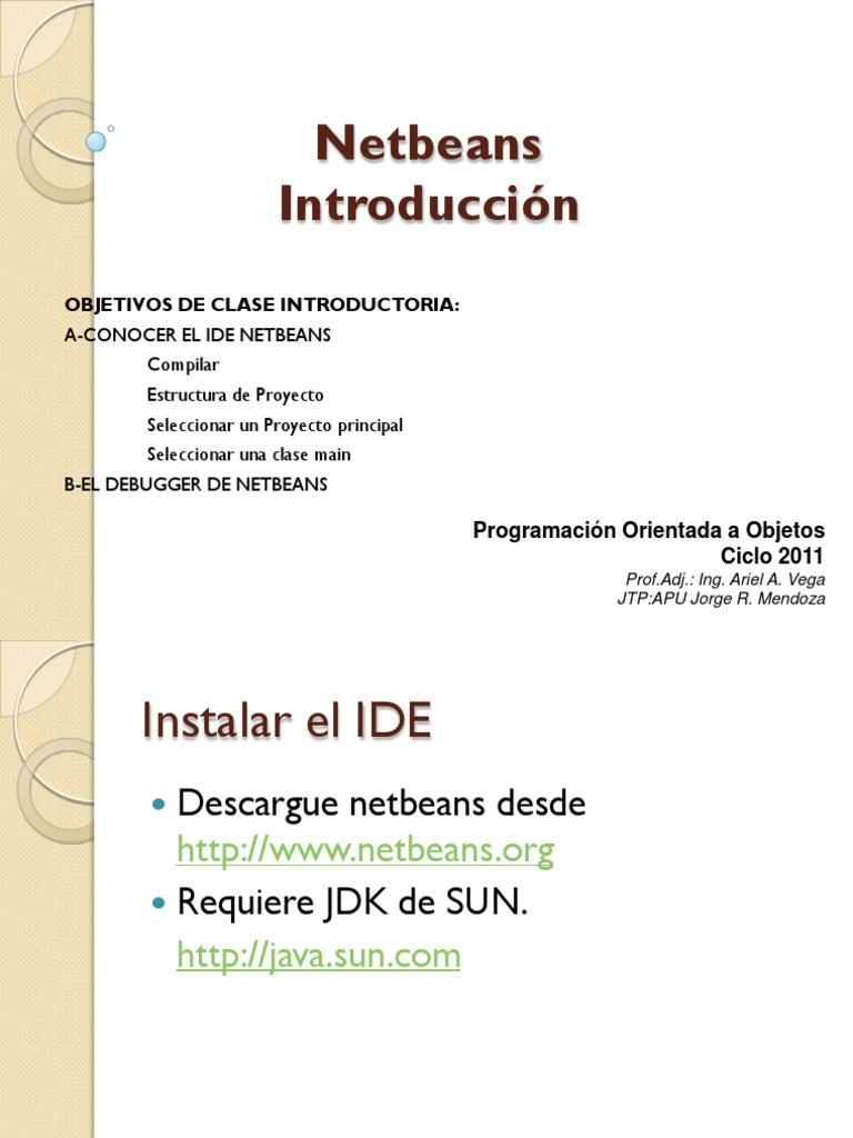 Practica00 - Netbeans Clase Introductoria PDF | PDF | Entorno de ...