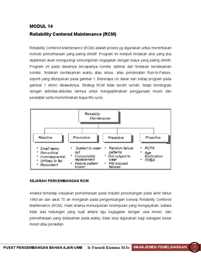 Reliability Centered Maintenance Pdf