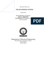 Department of Electrical Engineering: Solar Lighting System