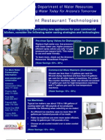 Water Efficient Restaurant Technologies: Arizona Department of Water Resources