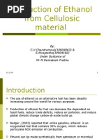 Download Production of Ethanol From Cellulosic Material by chandramouli SN1452211 doc pdf