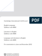 Cambridge A Level Language Syllabus