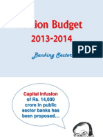 Union Budget 2013 - Banking Sector