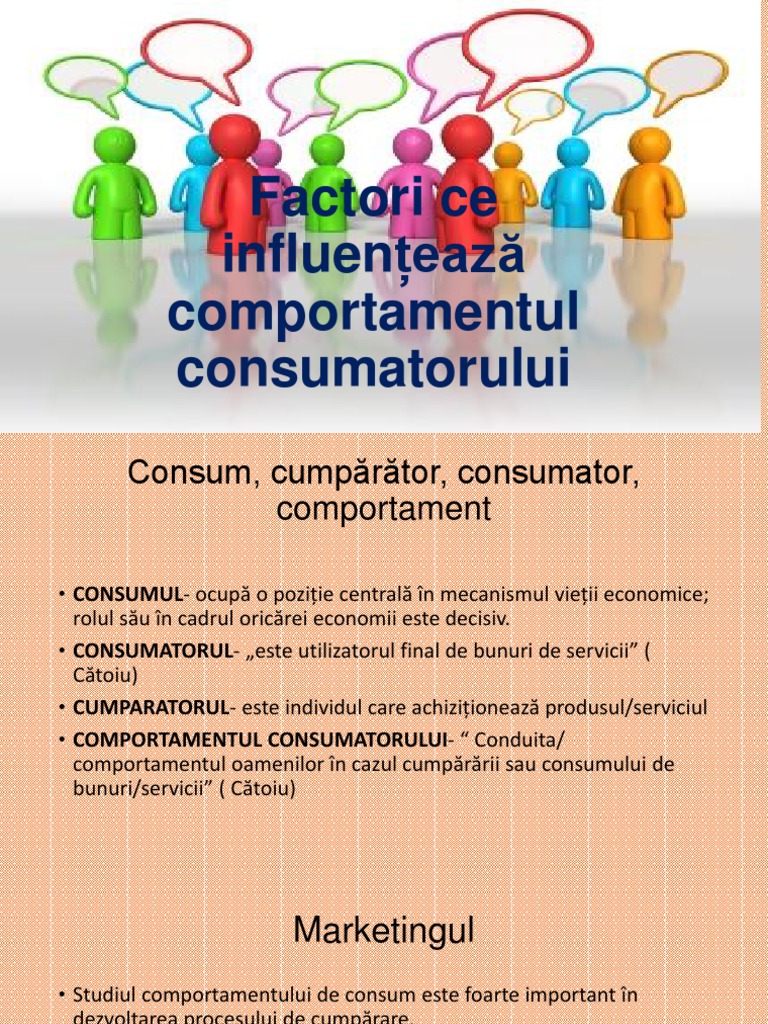 Factori Ce Influenteaza Comportamentul Consumatorului