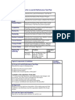 Template For A Load & Performance Test Plan