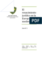 Guía 2 - El Renacimiento Jurídico en La Europa Medieval