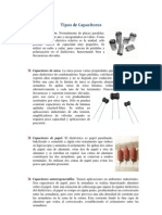 Tipos de Capacitores