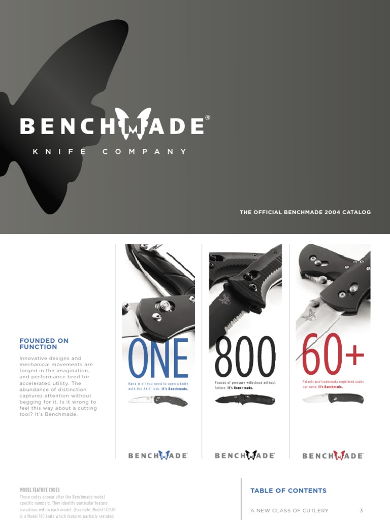 The Official Benchmade 2004 Catalog | PDF | Knife | Blade