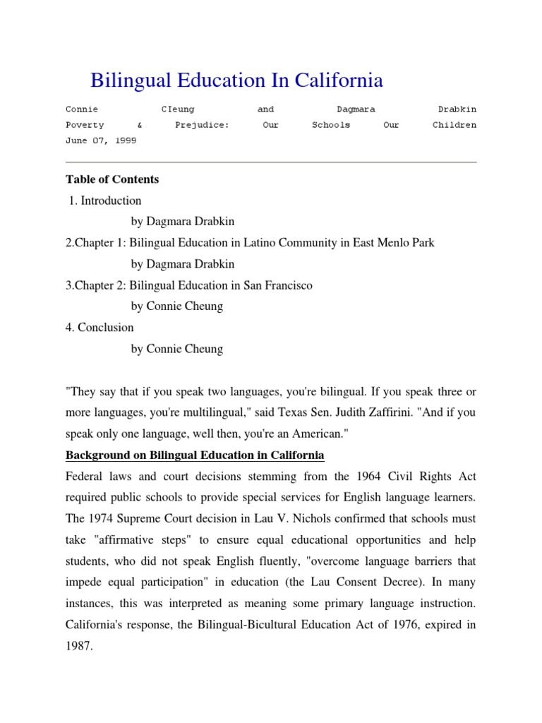 Bilingual Education Challenges | PDF | Multilingualism | English As A ...