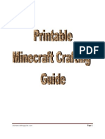Printable Minecraft Crafting Guide