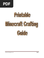 Printable Minecraft Crafting Guide