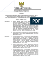 SK Bupati Batola No 25 Tahun 2013 Tentang Sertifikasi Hak Atas Tanah Nelayan 2013