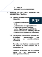 TEMA 9 - RÉGIMEN DEMOCRÁTICO Y CIUDADANÍA