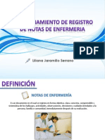 Diligenciamiento de Registro de Notas de Enfermeria