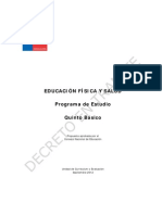 Programa de Estudio 5º Básico EDUCACION FISICA Y SALUD (Octubre 2012)