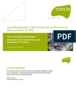 Víctor J. Elviro. Lean Management y Optimización de Los Procesos de Mantenimiento. El TPM.