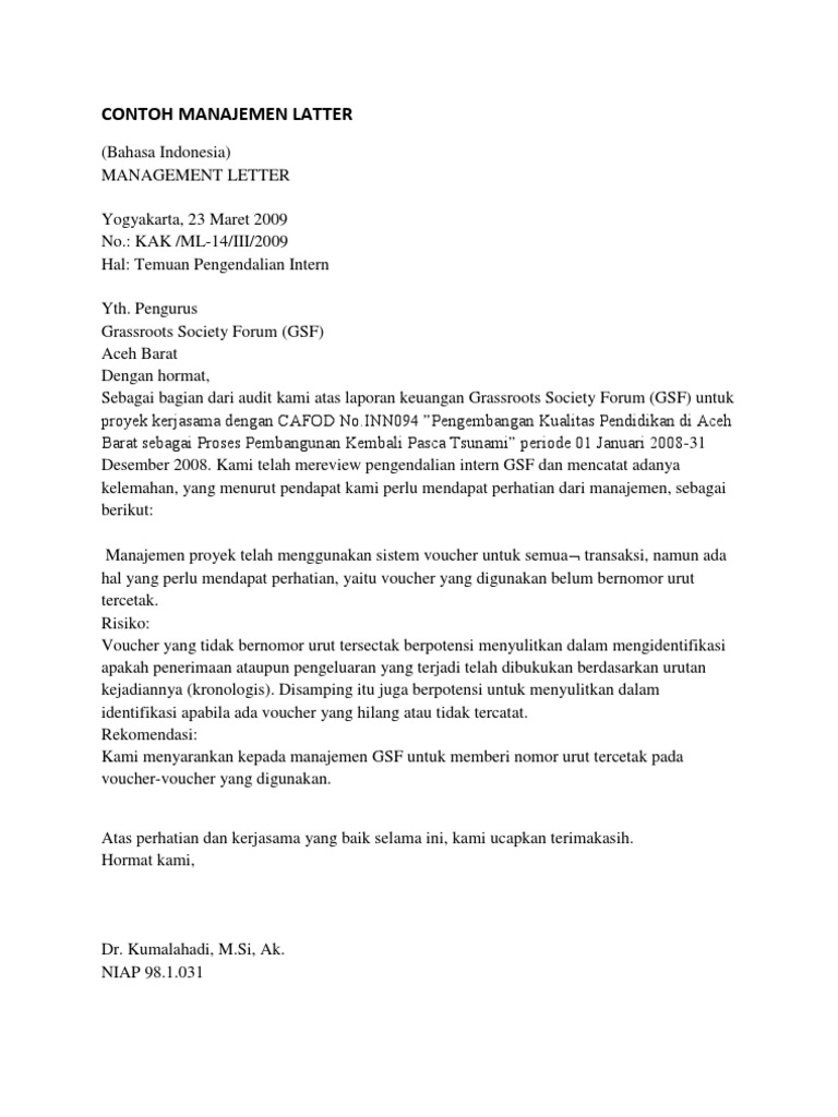 Contoh application letter untuk magang dalam bahasa inggris